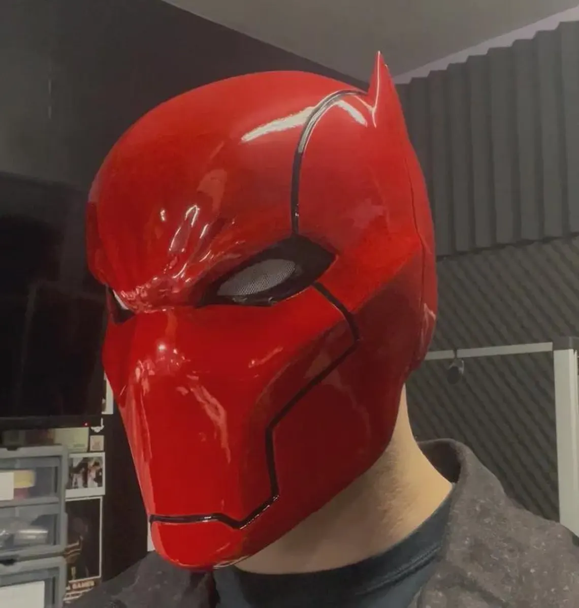 Casco vigilante cosplay con chiusura magnetica | Elmo full face realistico da collezione | Accessorio costume fumetto biker urbano - immagine 3