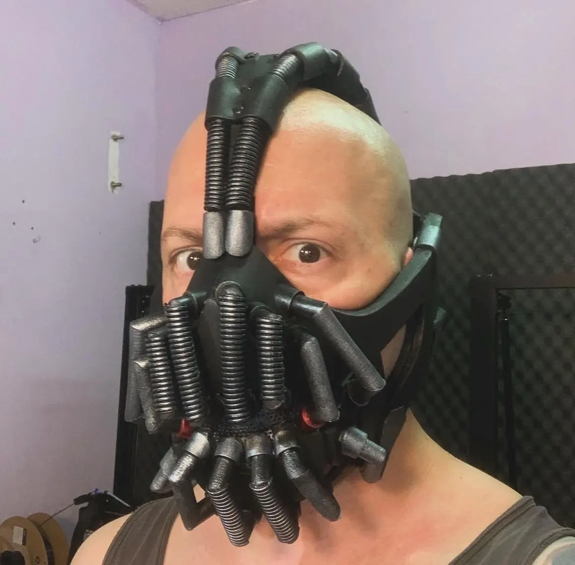 Maschera Cosplay Respiratore Tattico Stile Villain Dark - immagine 3